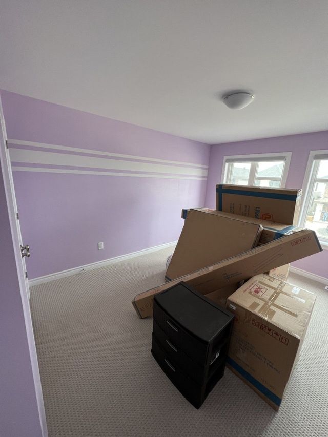 Bedroom in progress with accent details